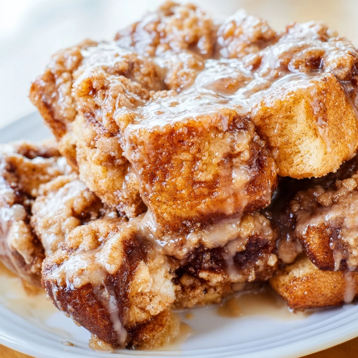 Warm and golden Easy Christmas Morning Monkey Bread with cinnamon sugar coating, a delicious breakfast treat.