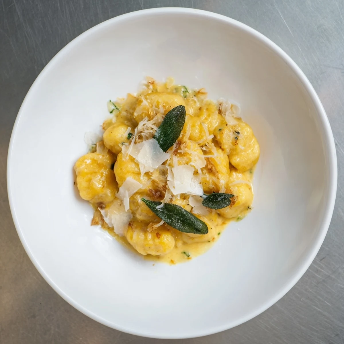 This savory One-Pot Creamy Pumpkin Sage Gnocchi pasta dish steams with rich, pumpkin-infused goodness, perfect for fall.