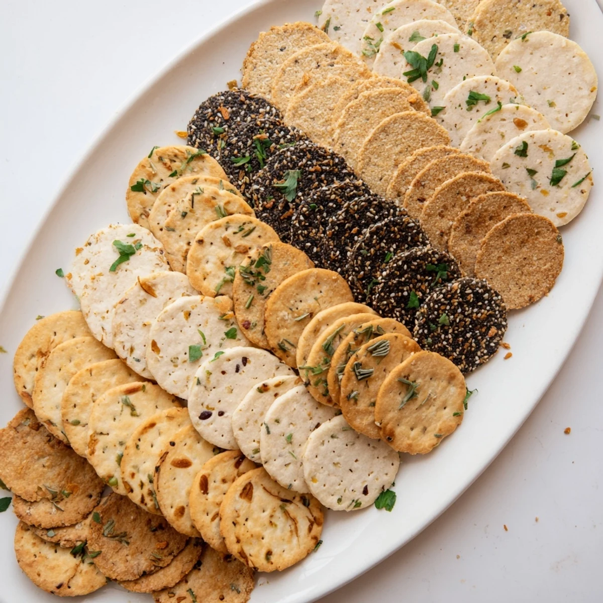 Gourmet Crackers Layered Fan