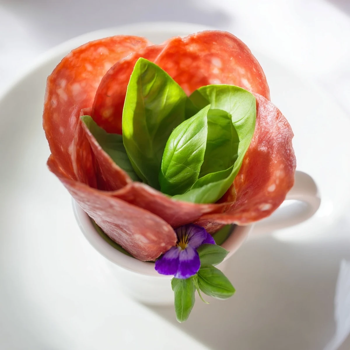 Get ready to indulge! This Victorian Tea Rose recipe features artfully crafted pepperoni and salami roses.