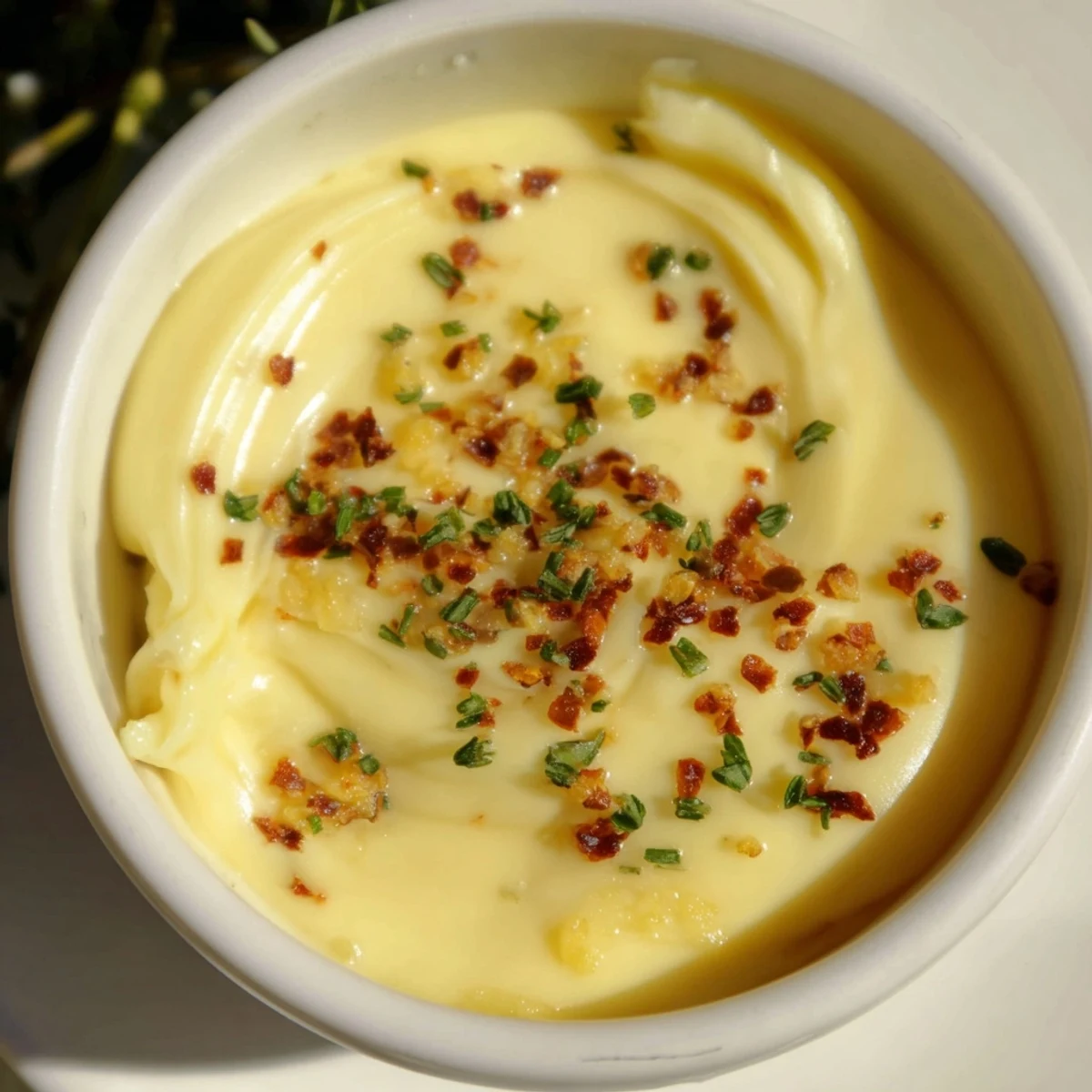 Glob of Cowboy Butter Sauce drizzled over a sizzling steak, offering rich flavor and vibrant visuals.