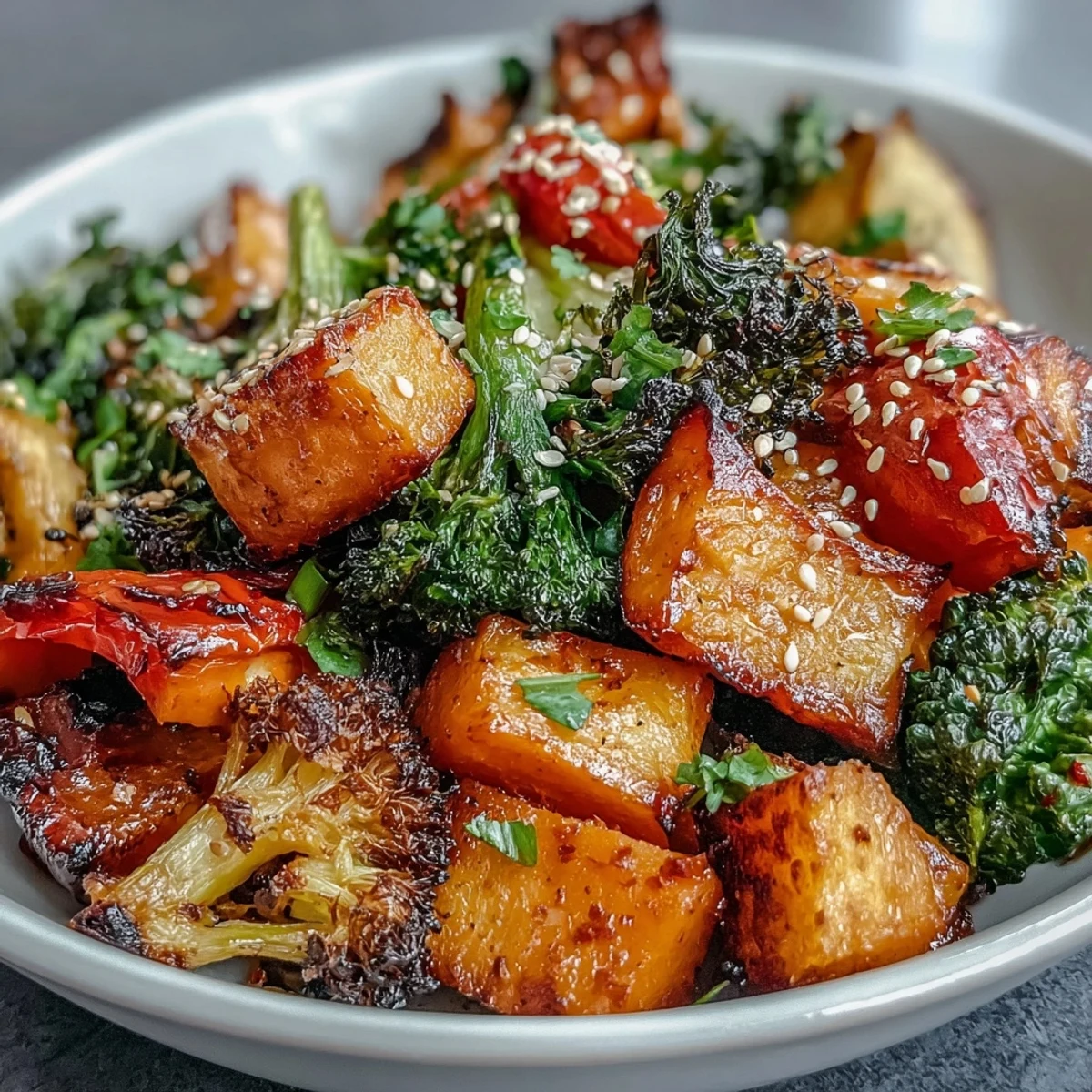 Miso Butter Roasted Vegetables