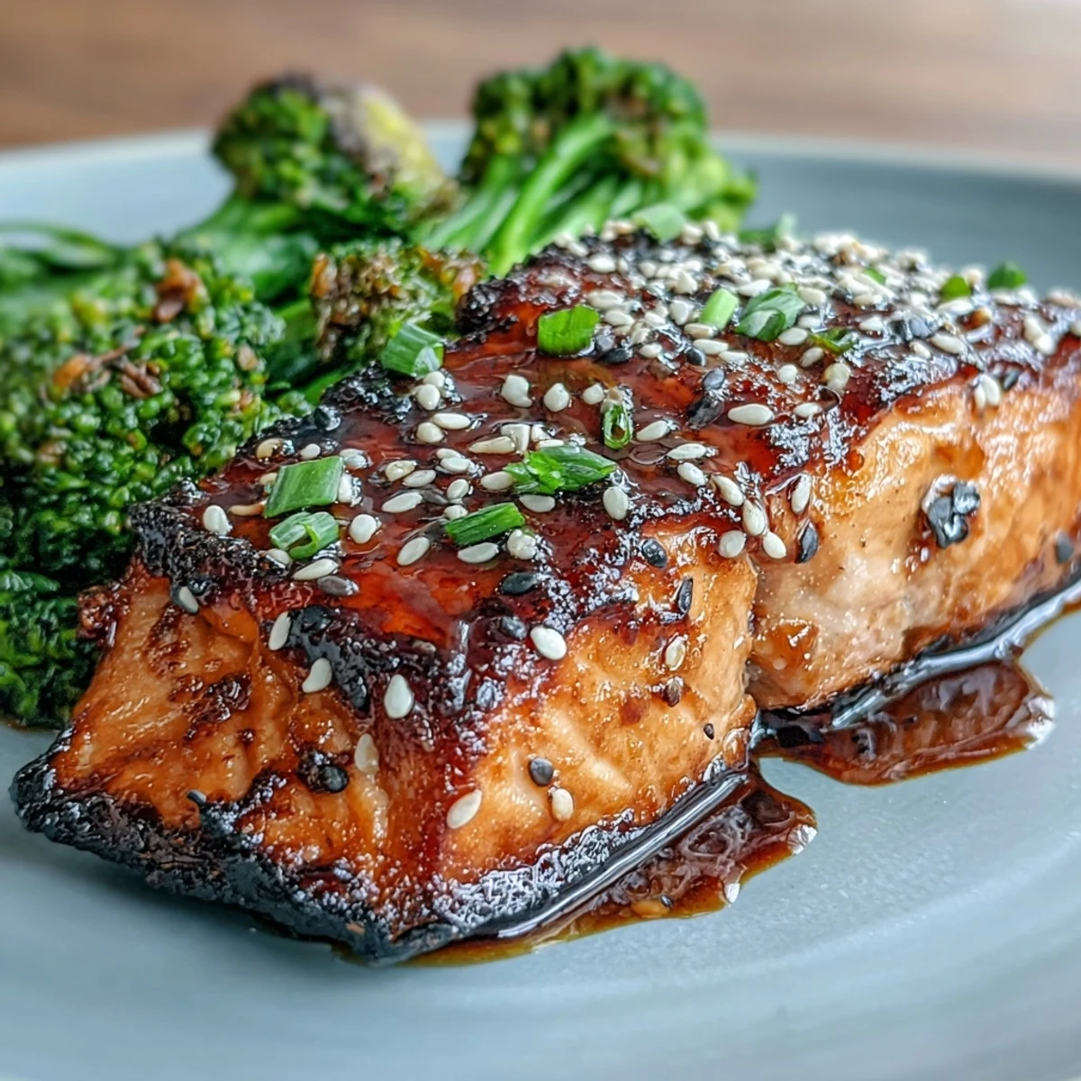 Honey Soy Glazed Salmon Broccoli