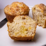 Warm, freshly baked Ricotta Citrus Banana Muffins ready for serving with afternoon tea.