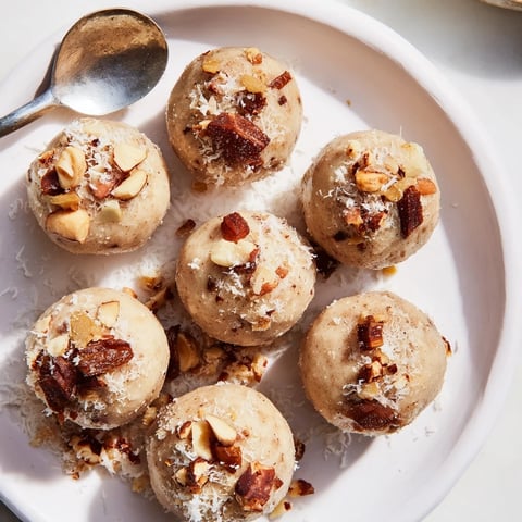 Rich and creamy vegan Thanksgiving macadamia dessert bites on a rustic plate.  