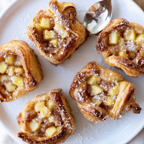 Buttery Caramel Apple Puff Pastry Bites, golden and delicious, perfect for dessert lovers.  