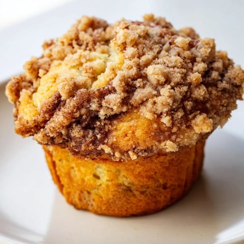 Fluffy, golden Lightened Christmas Coffee Cake Muffins with a cinnamon swirl, ready to be enjoyed.