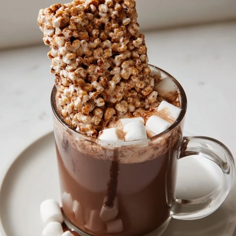 Steaming mug of hot chocolate with fluffy Bear Marshmallow Bar, a cozy winter treat.