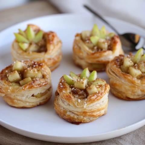 Caramel Apple Puff Pastry Bites
