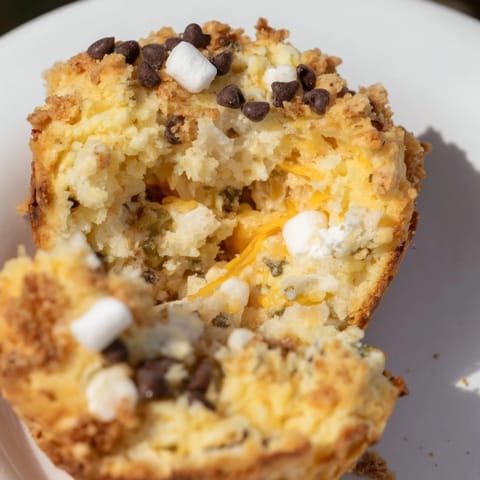 Smores Cheesy Jalapeño Muffins