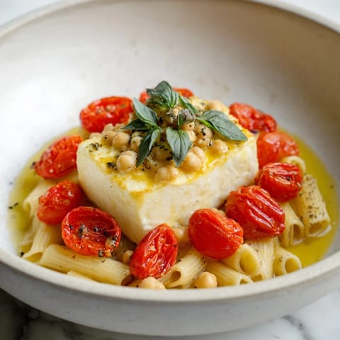 Baked Feta Chickpeas Tomatoes