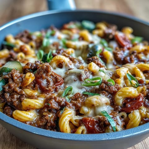 One-Pan Cheeseburger Chili Mac