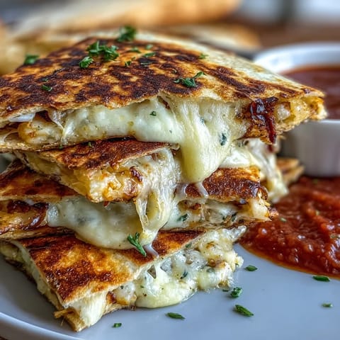 Golden mini quesadilla triangles with melted cheese and bell peppers, served with fresh tomato salsa for a kid-friendly lunch.