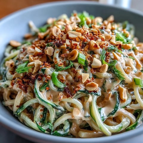 Cold Peanut Sesame Noodles with crisp cucumber, a refreshing Asian-inspired summer meal.