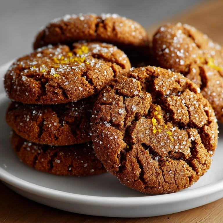 Chewy ginger molasses cookies with orange zest; serve these delights with a glass of milk.