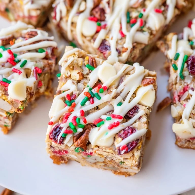 Delight in these soft, chewy Festive Christmas Cookie Pie Bars at holiday gatherings.