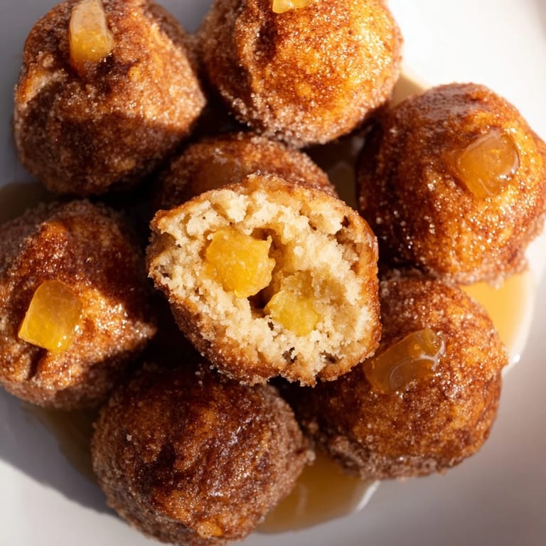 Warm and fluffy muffin balls rolled in cinnamon sugar, perfect for breakfast treats.