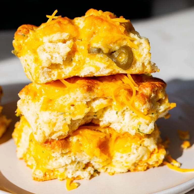 Deliciously moist Sweet Potato Cheesy Jalapeño Biscuit Muffin Loaf, bursting with flavor and warmth.