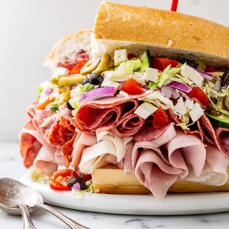Delicious Flavor Mash-Up Sandwiches bursting with Italian flavors and colorful veggies.  