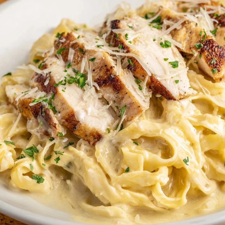 Sizzling Cajun Chicken Alfredo with tender chicken and fettuccine, a flavorful, homemade meal.