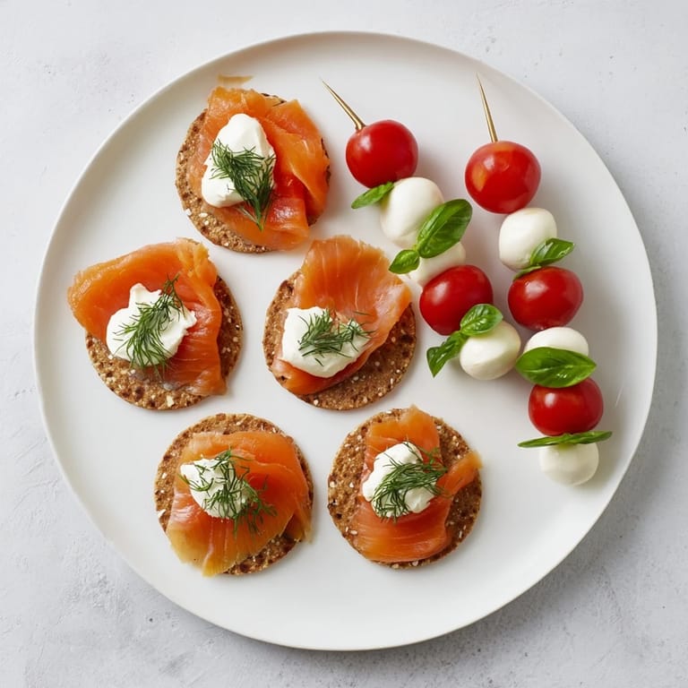 Delightful Magical Moments New Year 2026 Platter, featuring mini tartlets, skewers, and sparkling jelly for the New Year's party.
