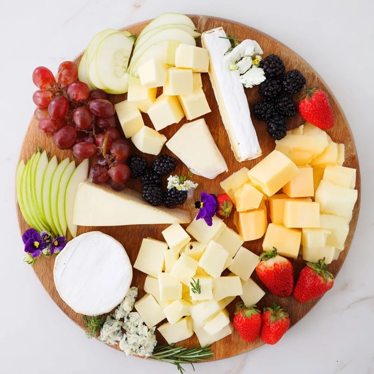 Delectable Enchanted Forest Grazing Board, featuring Brie, grapes, and crackers, beautifully arranged for a party.