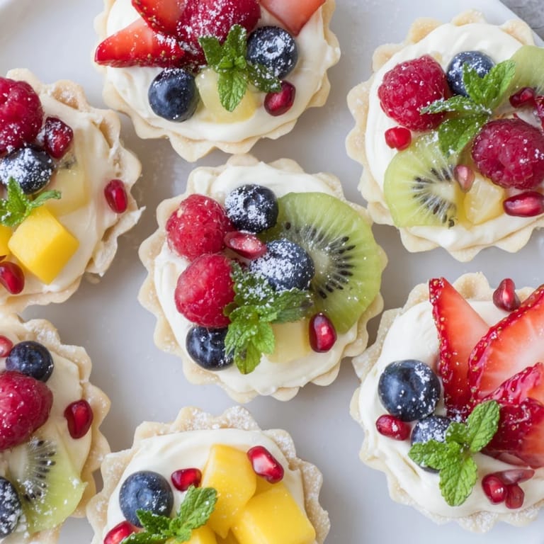 Sweet and colorful heart shaped fruit tart board, ready to be enjoyed with a variety of fresh fruits.