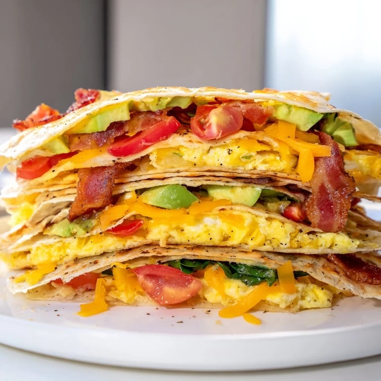 This crispy breakfast wrap features a warm, handheld meal with scrambled eggs and melty cheese inside.
