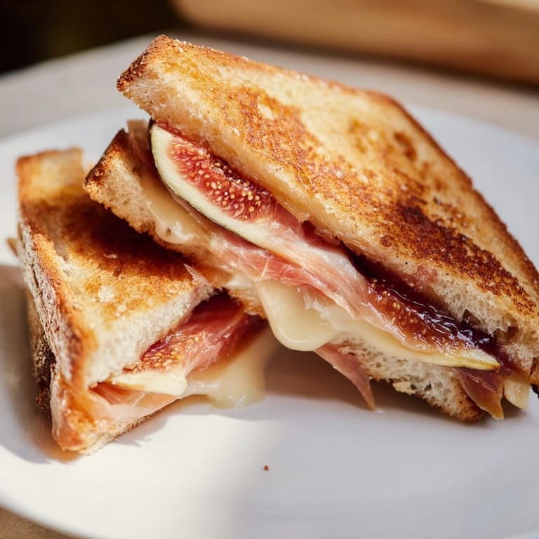 Crisp edges and sweet fig flavors combine in this appealing Crispy Prosciutto & Fig Panini, perfect for lunch.