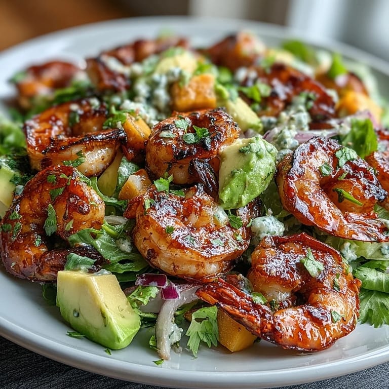 Light and flavorful grilled shrimp salad with mango, avocado, and a spicy-sweet chili-lime vinaigrette, perfect for warm weather.