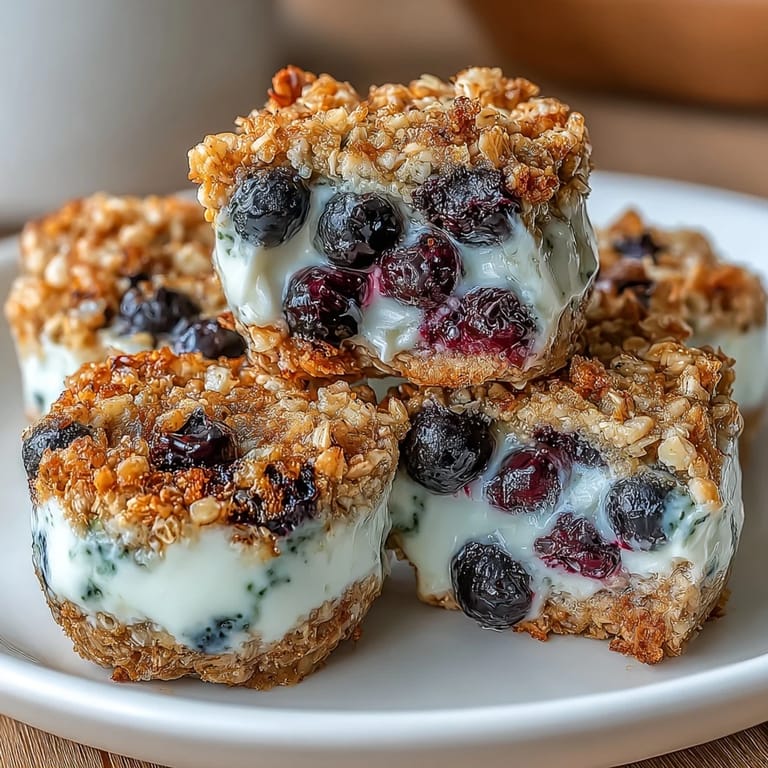 Close-up of cottage cheese blueberry bites with lemon zest, offering a protein-packed, wholesome snack option for busy days.