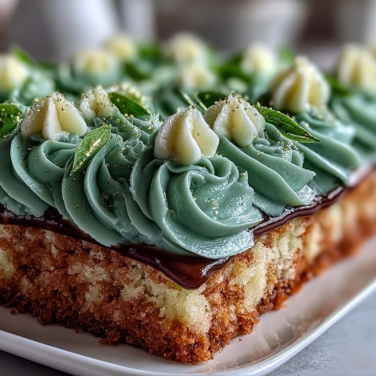 Festive Graduation Sheet Cake with smooth, rich sage green and gold frosting.