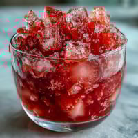 Strawberry Lime Daiquiri Granita Dessert Cups: Icy, refreshing strawberry-lime treat with a hint of rum, served in elegant cups for a vibrant summer dessert.